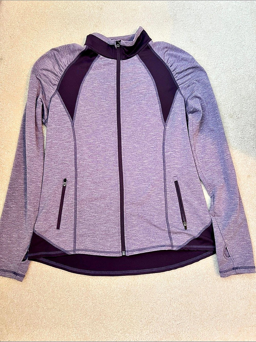 Lija Women's Athletic Zip Jacket Purple Large Like New